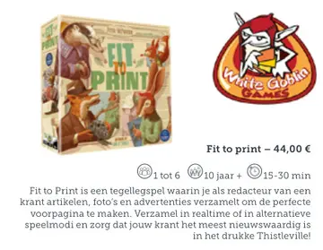 Aanbieding: Fit to print