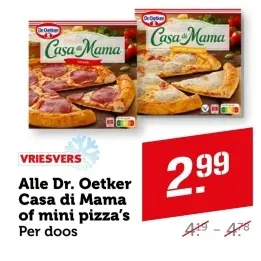 Aanbieding: Alle Dr. Oetker Casa di Mama of mini pizza's