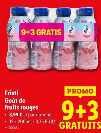 Offre: Fristi Goût de fruits rouges