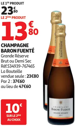 Offre: Baron-Fuenté Grande Réserve Brut ou Demi Sec