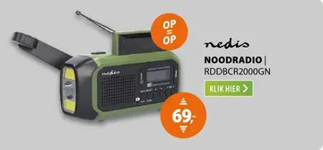 Aanbieding: Nedis RDDBCR2000GN Noodradio Groen