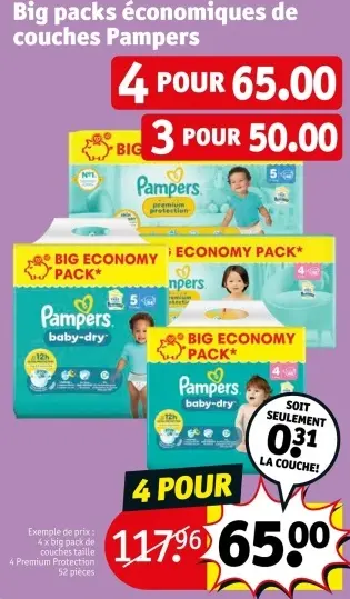 Offre: Big packs économiques de couches
