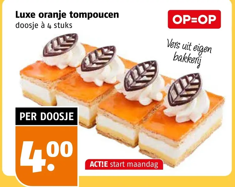 Aanbieding: Luxe oranje tompoucen