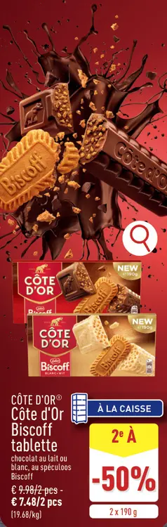 Offre: Côte d'Or Biscoff tablette