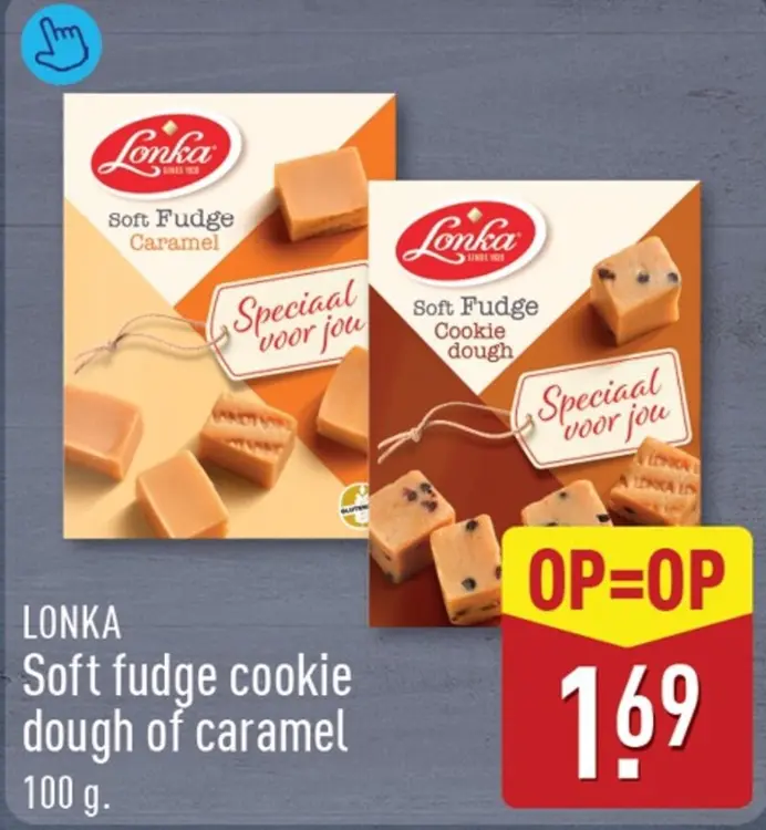 Aanbieding: Soft fudge cookie dough of caramel