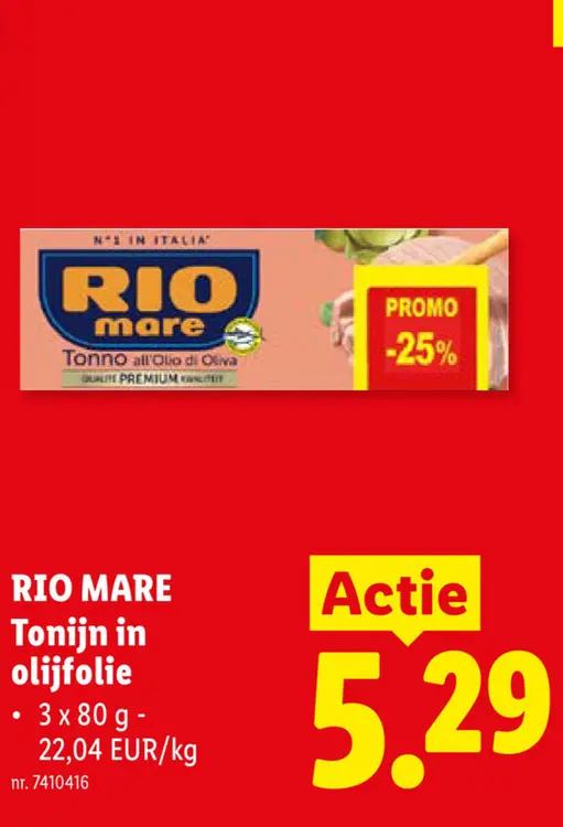 Promotie: Tonijn in olijfolie