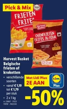 Promotie: Belgische frieten of kroketten