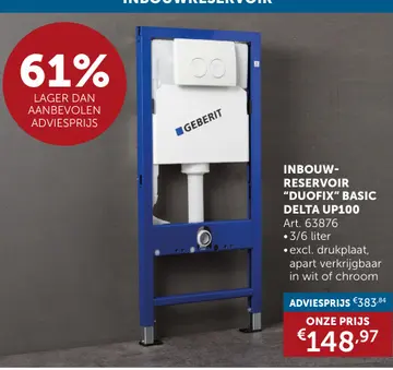 Aanbieding: INBOUW-RESERVOIR "DUOFIX" BASIC DELTA UP100