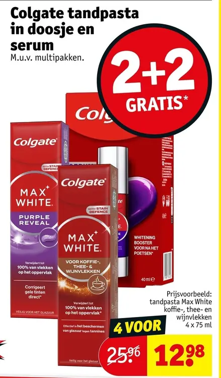 Aanbieding: Colgate tandpasta in doosje en serum