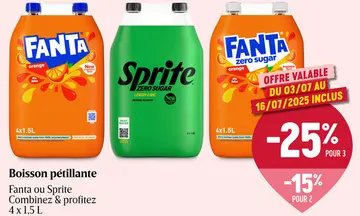 Offre: Boisson pétillante