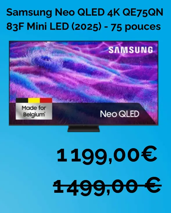 Offre: Neo QLED 4K QE75QN 83F Mini LED (2025) - 75 p