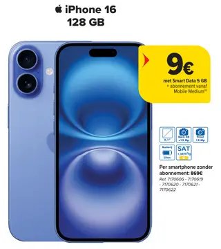 Aanbieding: iPhone 16 128 GB