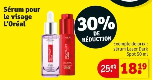 Offre: Sérum pour le visage