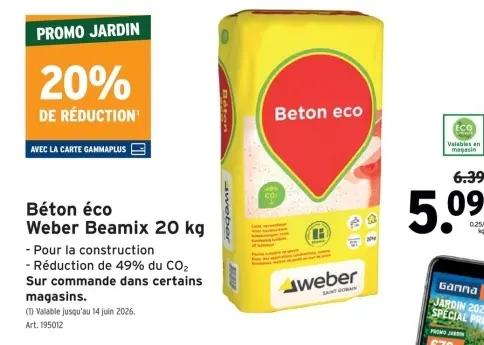 Offre: Béton éco Weber Beamix