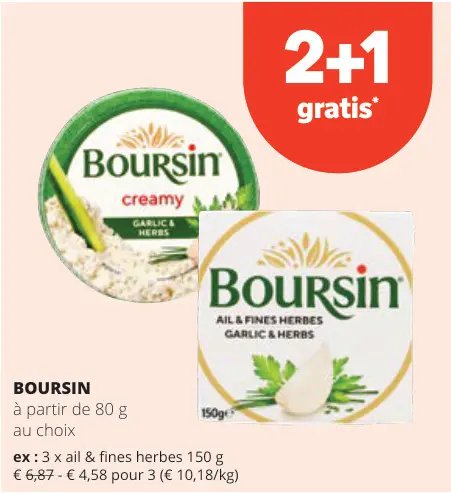 Offre: Boursin ail & fines herbes