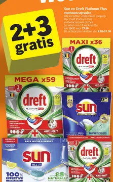 Aanbieding: Sun en Dreft Platinum Plus vaatwascapsules