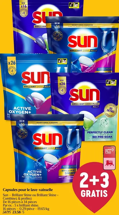 Offre: Capsules pour le lave-vaisselle