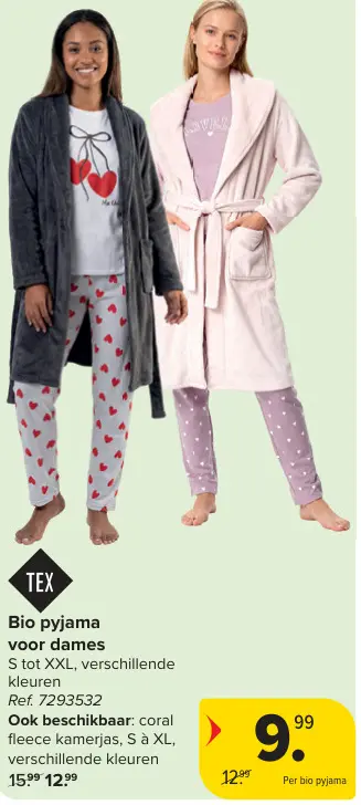 Promotie: Bio pyjama voor dames