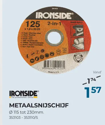 Promotie: Metaalsnijschijf