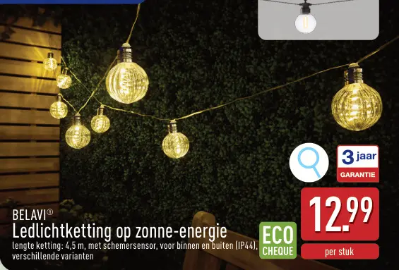 Promotie: Guirlande LED à énergie solaire