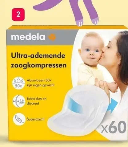 Aanbieding: Medela Ultra-ademende zoogkompressen