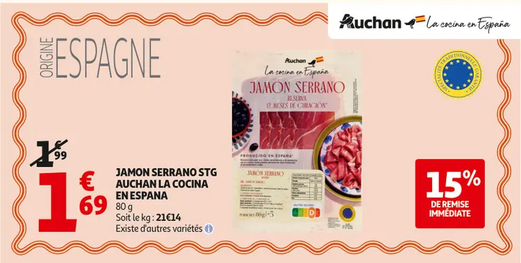 Promotie: Jamon serrano stg