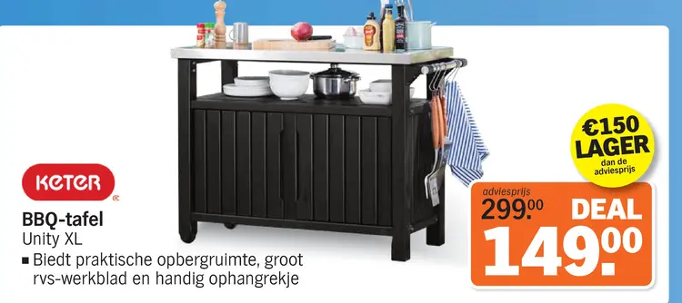 Aanbieding: BBQ-tafel Unity XL