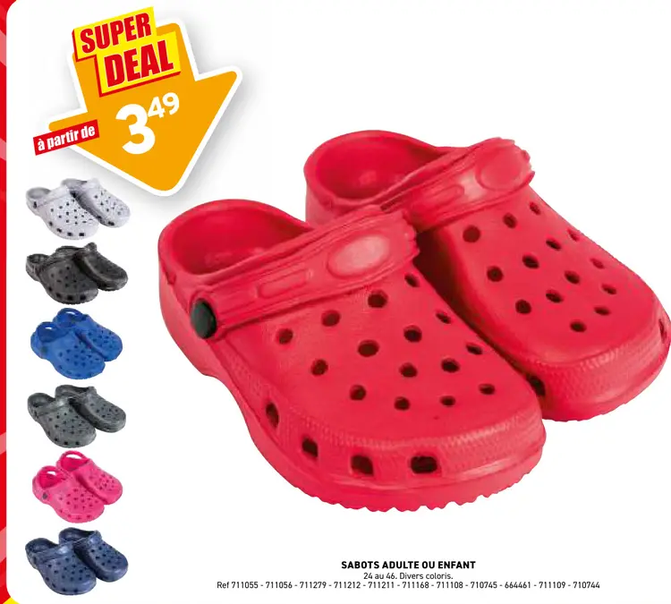 Offre: Sabots adulte ou enfant