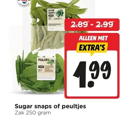 Aanbieding: Sugar snaps of peultjes