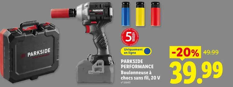 Offre: Boulonneuse à chocs sans fil, 20 V