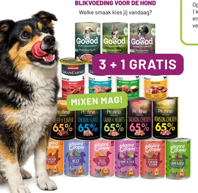 Aanbieding: Blikvoeding voor de hond