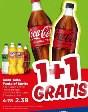 Aanbieding: Coca-Cola, Fanta of Sprite