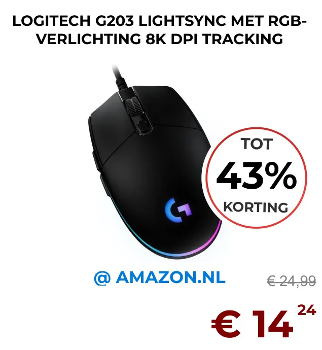 Aanbieding: Logitech G203 lightsync