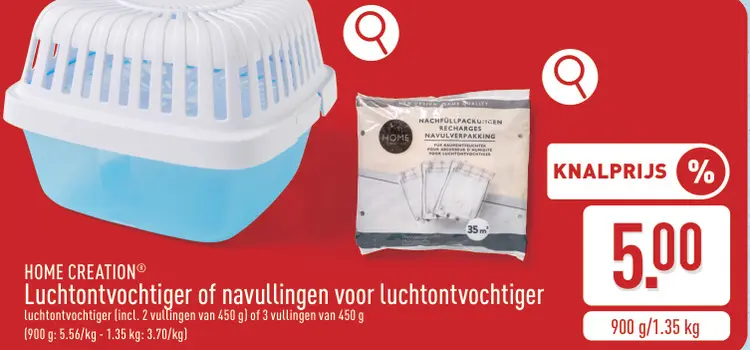 Promotie: Luchtontvochtiger of navullingen voor luchtontvochtiger