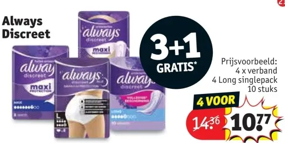 Promotie: Always Discreet