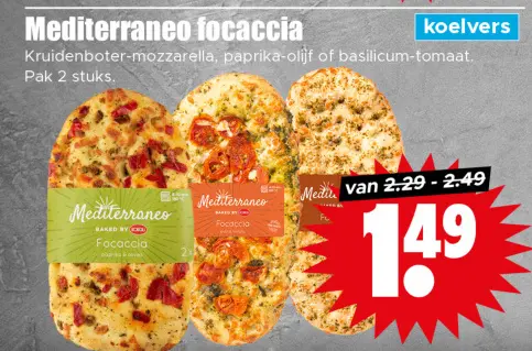 Aanbieding: Mediterraneo focaccia