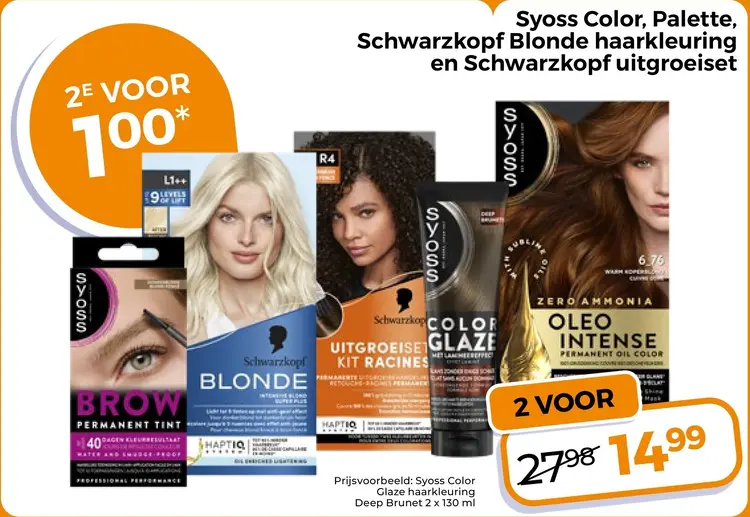 Aanbieding: Syoss Color, Palette, Schwarzkopf Blonde haarkleuring en Schwarzkopf uitgroeiset