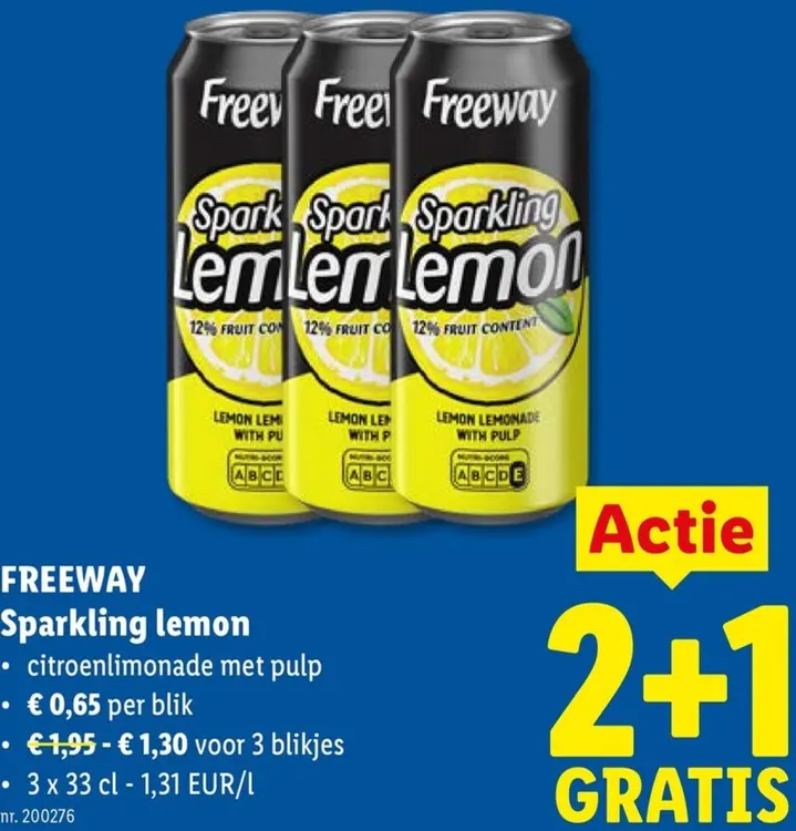 Promotie: Sparkling lemon