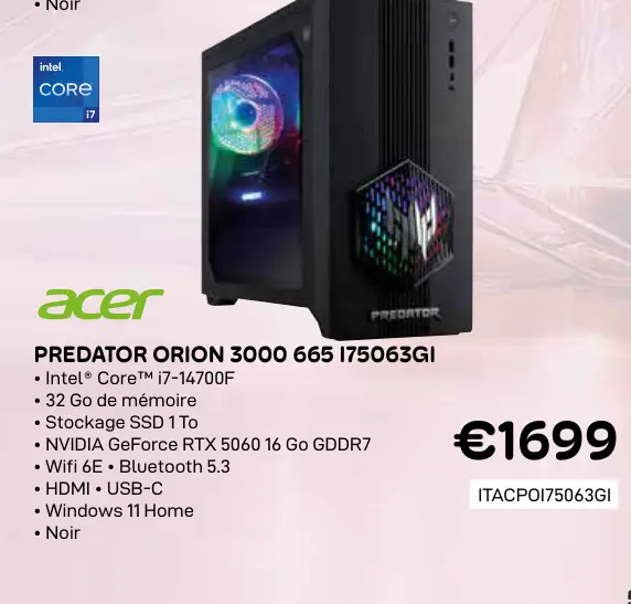 Offre: Predator orion 3000 665 i75063gi