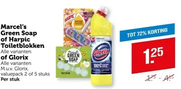 Aanbieding: Marcel's Green Soap of Harpic Toiletblokken o