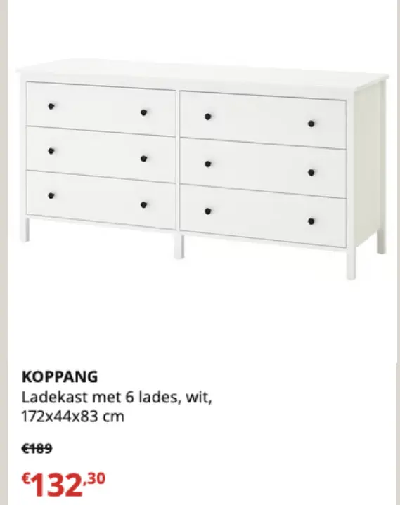 Promotie: Koppang ladekast