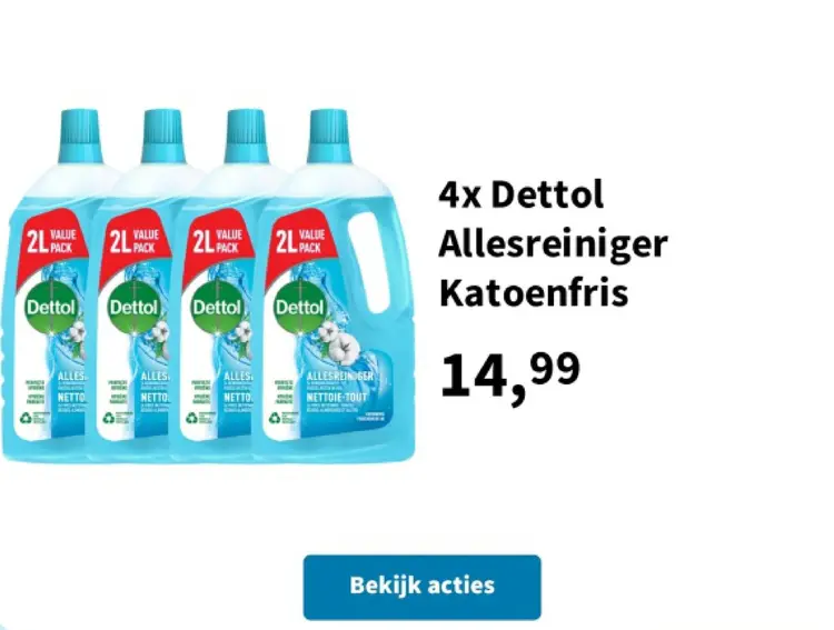 Aanbieding: Dettol Allesreiniger Katoenfris