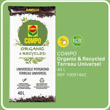 Offre: Terreau universel organic & recycled compo 40l