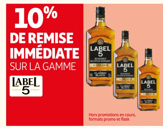 Promotie: Label 5 Blended Scotch Whisky Classic Black