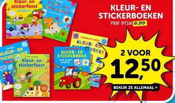 Aanbieding: Kleur- en stickerboeken