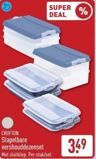 Aanbieding: Stapelbare vershouddozenset