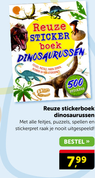 Aanbieding: Reuze stickerboek dinosaurussen