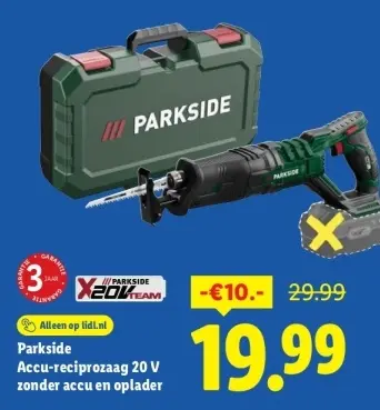 Aanbieding: Accu-reciprozaag 20 V