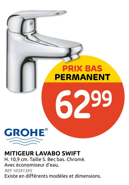 Offre: Mitigeur lavabo swift