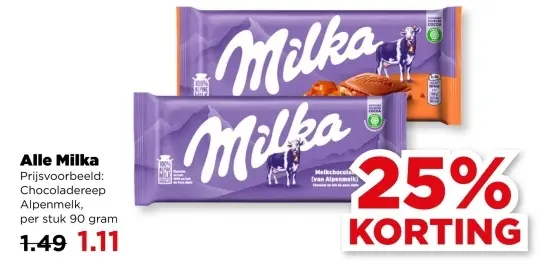 Aanbieding: Alle Milka